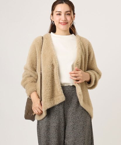 OLCLA09119 eur3 【大きいサイズ】フラッフィージャケット