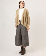 OLCLA09119 eur3(エウルキューブ) 【WEB先行販売】【大きいサイズ】フラッフィージャケット ベージュ(82)