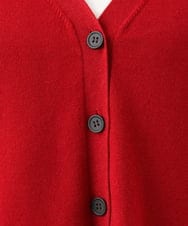 OLCLD06099 eur3(エウルキューブ) 【大きいサイズ】ラウンドヘムVネックカーディガン レッド