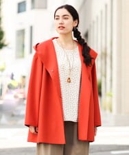 OLCLP12180 eur3(エウルキューブ) 【大きいサイズ】コクーンシルエットコート オレンジ(15)