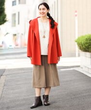 OLCLP12180 eur3(エウルキューブ) 【大きいサイズ】コクーンシルエットコート オレンジ(15)