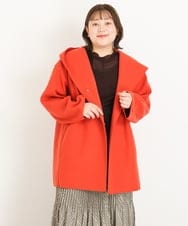 OLCLP12180 eur3(エウルキューブ) 【大きいサイズ】コクーンシルエットコート オレンジ(15)
