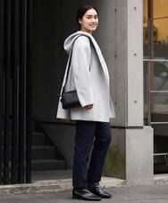OLCLP12180 eur3(エウルキューブ) 【大きいサイズ】コクーンシルエットコート ライトグレー(91)