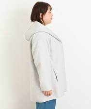 OLCLP12180 eur3(エウルキューブ) 【大きいサイズ】コクーンシルエットコート ライトグレー(91)