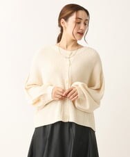OLCLS07089 eur3(エウルキューブ) 【大きいサイズ】洗える2WAYカーディガン アイボリー(80)
