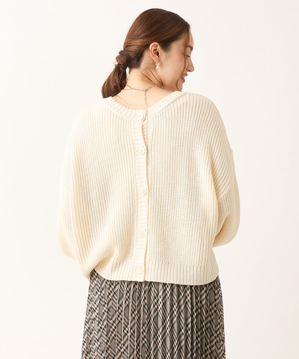 OLCLS07089 eur3(エウルキューブ) 【大きいサイズ】洗える2WAYカーディガン アイボリー(80)