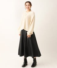 OLCLS07089 eur3(エウルキューブ) 【大きいサイズ】洗える2WAYカーディガン アイボリー(80)