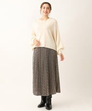 OLCLS07089 eur3(エウルキューブ) 【大きいサイズ】洗える2WAYカーディガン アイボリー(80)