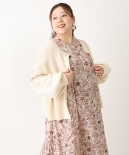 OLCLS07089 eur3(エウルキューブ) 【大きいサイズ】洗える2WAYカーディガン アイボリー(80)