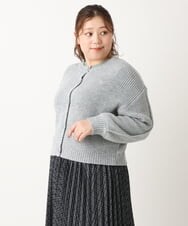 OLCLS07089 eur3(エウルキューブ) 【大きいサイズ】洗える2WAYカーディガン ライトグレー(91)