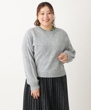 OLCLS07089 eur3(エウルキューブ) 【大きいサイズ】洗える2WAYカーディガン ライトグレー(91)