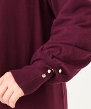 OLCLV01099 eur3(エウルキューブ) 【大きいサイズ】袖ボタントッパーカーディガン ワイン(77)