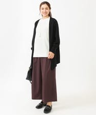 OLCLV01099 eur3(エウルキューブ) 【大きいサイズ】袖ボタントッパーカーディガン ブラック(94)（WEB限定カラー）