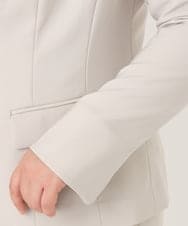 OLDDA01199 eur3(エウルキューブ) 【大きいサイズ/11号サイズあり/B-move JK/セットアップ対応】Wクロスストレッチノーカラージャケット グレージュ(89)