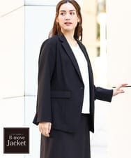 OLDDA02199 eur3(エウルキューブ) 【大きいサイズ/11号サイズあり/B-move JK/セットアップ対応】Wクロスストレッチテーラードジャケット ブラック(94)