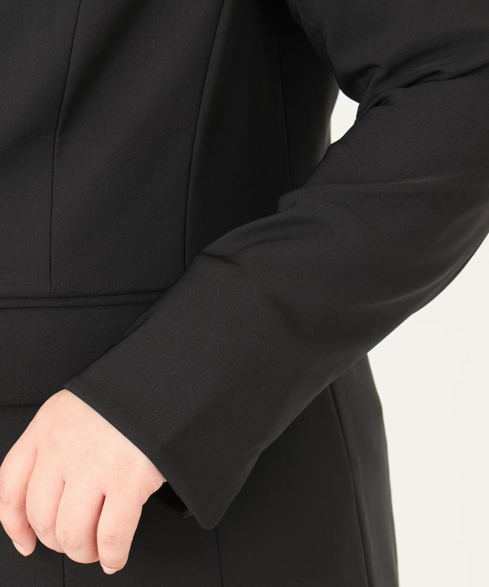 OLDDA02199 eur3(エウルキューブ) 【大きいサイズ/11号サイズあり/B-move JK/セットアップ対応】Wクロスストレッチテーラードジャケット ブラック(94)