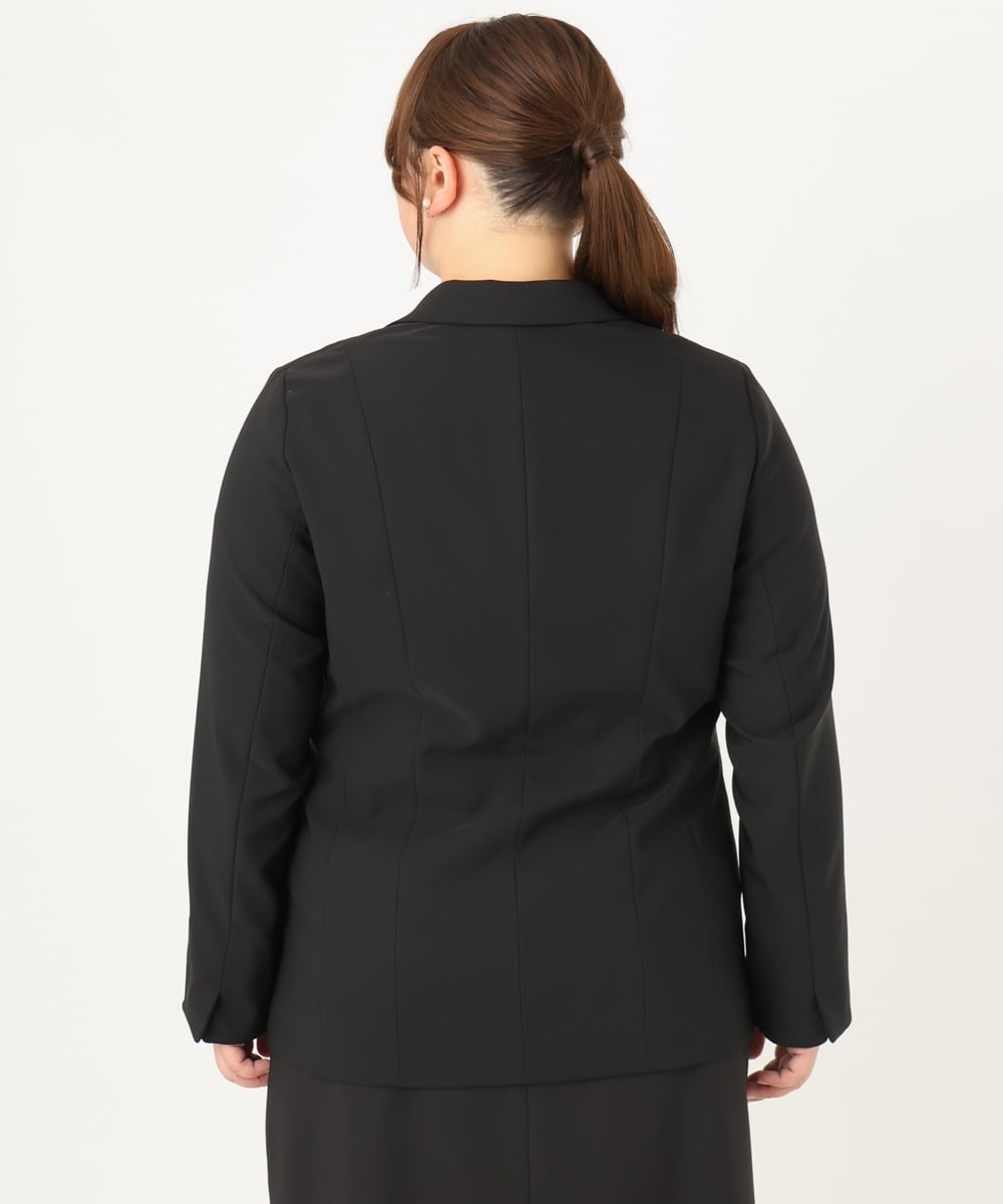 OLDDA02199 eur3(エウルキューブ) 【大きいサイズ/11号サイズあり/B-move JK/セットアップ対応】Wクロスストレッチテーラードジャケット ブラック(94)