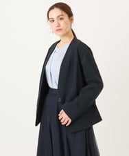 OLDDD02199 eur3(エウルキューブ) 【大きいサイズ/11号サイズあり】Wクロスノーカラージャケット ネイビー(57)