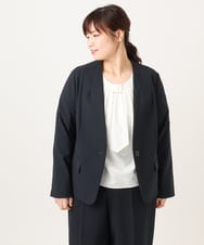 OLDDD02199 eur3(エウルキューブ) 【大きいサイズ/11号サイズあり】Wクロスノーカラージャケット ネイビー(57)