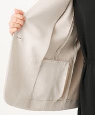 OLDDD02199 eur3(エウルキューブ) 【大きいサイズ/11号サイズあり】Wクロスノーカラージャケット グレージュ(89)