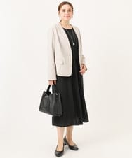 OLDDD02199 eur3(エウルキューブ) 【大きいサイズ/11号サイズあり】Wクロスノーカラージャケット グレージュ(89)