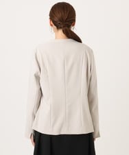 OLDDD02199 eur3(エウルキューブ) 【大きいサイズ/11号サイズあり】Wクロスノーカラージャケット グレージュ(89)