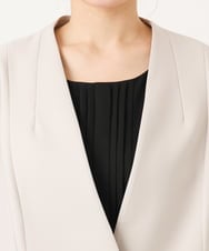 OLDDD02199 eur3(エウルキューブ) 【大きいサイズ/11号サイズあり】Wクロスノーカラージャケット グレージュ(89)