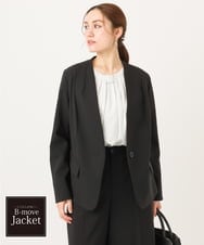 OLDDD02199 eur3(エウルキューブ) 【大きいサイズ/11号サイズあり】Wクロスノーカラージャケット ブラック(94)