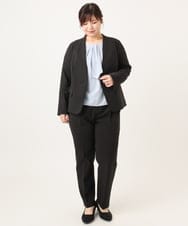 OLDDD02199 eur3(エウルキューブ) 【大きいサイズ/11号サイズあり】Wクロスノーカラージャケット ブラック(94)