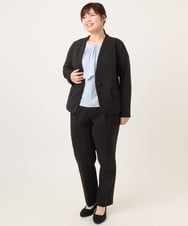 OLDDD02199 eur3(エウルキューブ) 【大きいサイズ/11号サイズあり】Wクロスノーカラージャケット ブラック(94)