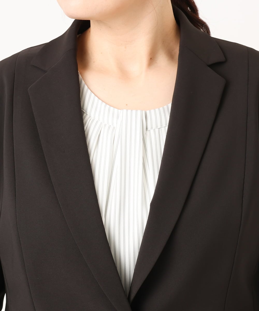 OLDDD03199 eur3(エウルキューブ) 【大きいサイズ/11号サイズあり】Wクロステーラードジャケット ブラック(94)