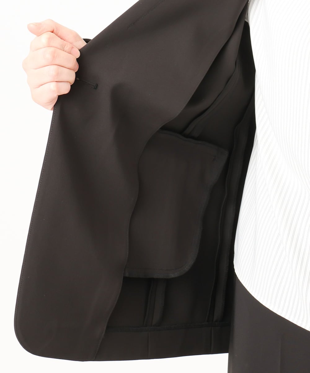 OLDDD03199 eur3(エウルキューブ) 【大きいサイズ/11号サイズあり】Wクロステーラードジャケット ブラック(94)