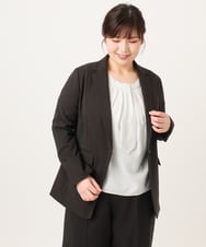 OLDDD03199 eur3(エウルキューブ) 【大きいサイズ/11号サイズあり】Wクロステーラードジャケット ブラック(94)