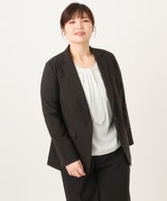 OLDDD03199 eur3(エウルキューブ) 【大きいサイズ/11号サイズあり】Wクロステーラードジャケット ブラック(94)