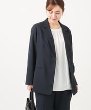 OLDED01189 eur3(エウルキューブ) 【大きいサイズ/11号サイズあり/セットアップ対応】ストレッチテーラードジャケット ネイビー