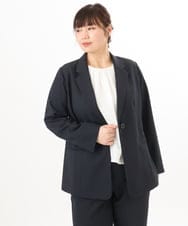 OLDED01189 eur3(エウルキューブ) 【大きいサイズ/11号サイズあり/セットアップ対応】ストレッチテーラードジャケット ネイビー