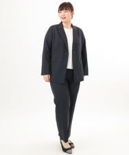 OLDED01189 eur3(エウルキューブ) 【大きいサイズ/11号サイズあり/セットアップ対応】ストレッチテーラードジャケット ネイビー