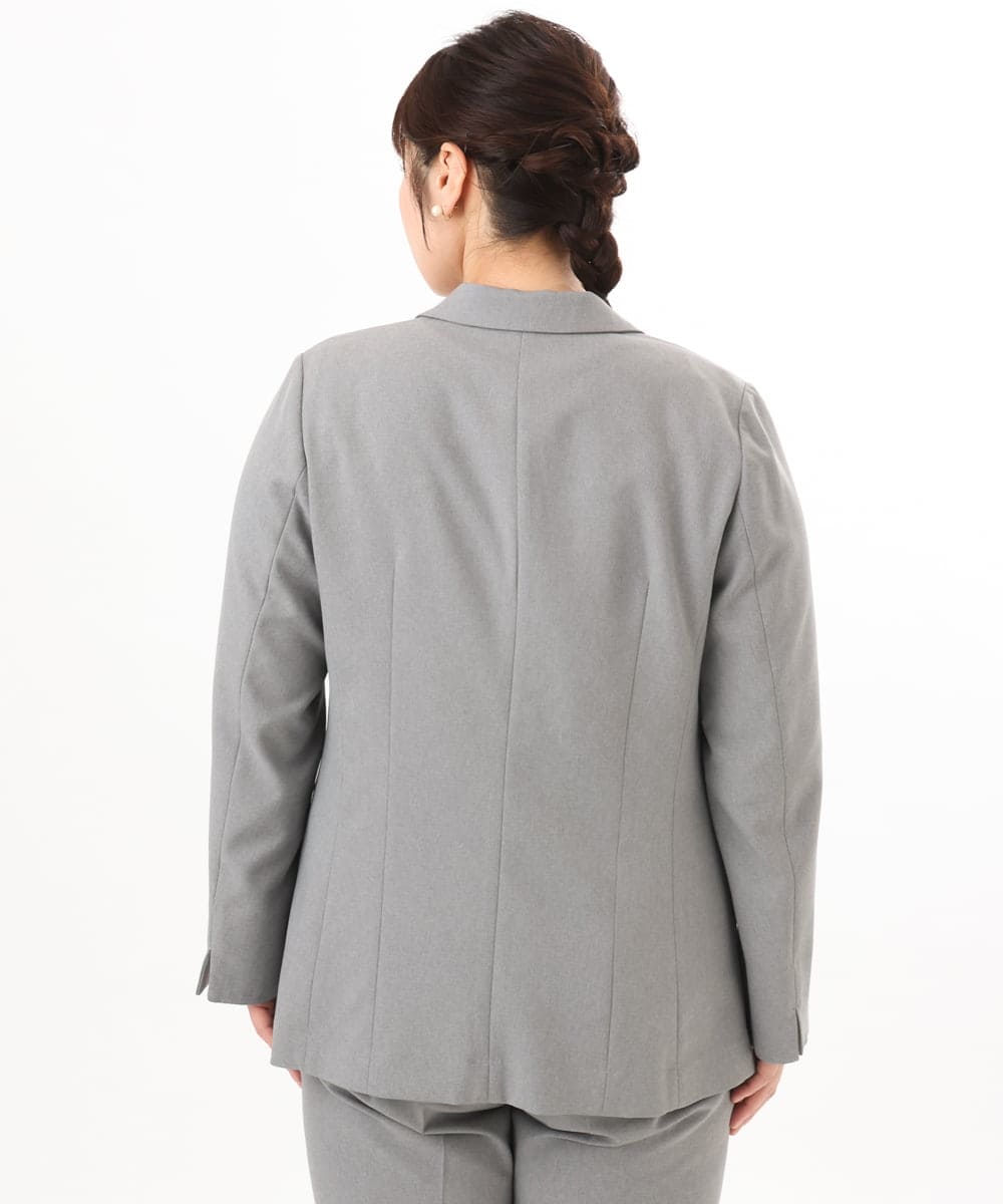 OLDED01189 eur3(エウルキューブ) 【大きいサイズ/11号サイズあり/セットアップ対応】ストレッチテーラードジャケット グレー