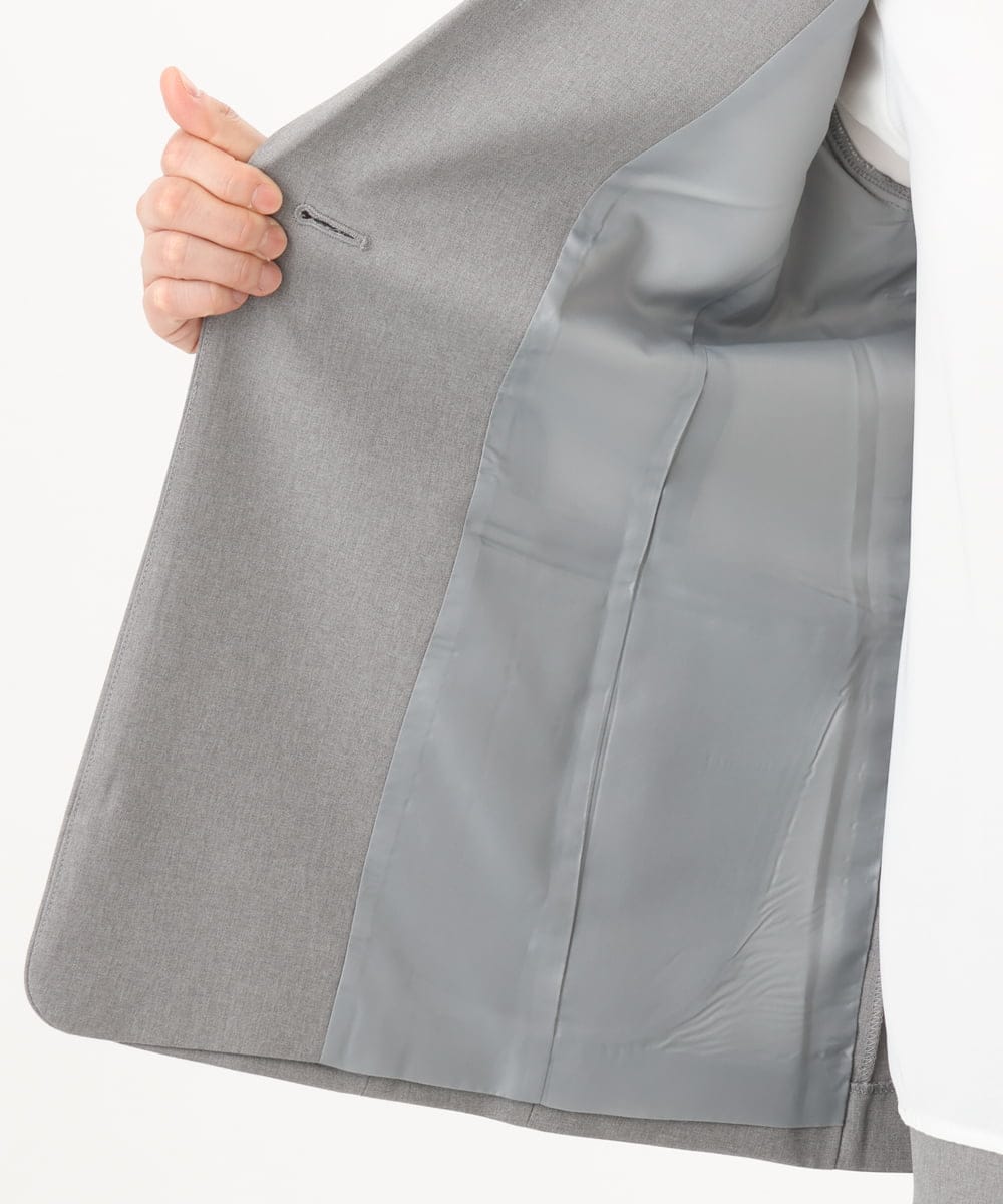 OLDED01189 eur3(エウルキューブ) 【大きいサイズ/11号サイズあり/セットアップ対応】ストレッチテーラードジャケット グレー