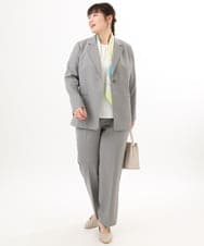 OLDED01189 eur3(エウルキューブ) 【大きいサイズ/11号サイズあり/セットアップ対応】ストレッチテーラードジャケット グレー