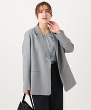 OLDED01189 eur3(エウルキューブ) 【大きいサイズ/11号サイズあり/セットアップ対応】ストレッチテーラードジャケット グレー