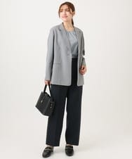 OLDED01189 eur3(エウルキューブ) 【大きいサイズ/11号サイズあり/セットアップ対応】ストレッチテーラードジャケット グレー