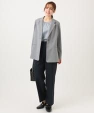 OLDED01189 eur3(エウルキューブ) 【大きいサイズ/11号サイズあり/セットアップ対応】ストレッチテーラードジャケット グレー