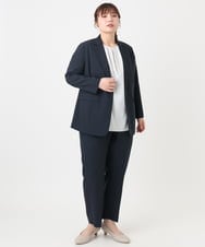 OLDHA05189 eur3(エウルキューブ) 【WEB先行販売】【大きいサイズ/11号サイズあり/セットアップ対応】接触冷感ストレッチテーラードジャケット ネイビー(57)