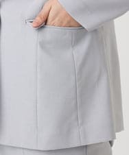 OLDHA05189 eur3(エウルキューブ) 【WEB先行販売】【大きいサイズ/11号サイズあり/セットアップ対応】接触冷感ストレッチテーラードジャケット ライトグレー(91)
