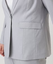 OLDHA05189 eur3(エウルキューブ) 【WEB先行販売】【大きいサイズ/11号サイズあり/セットアップ対応】接触冷感ストレッチテーラードジャケット ライトグレー(91)