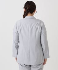 OLDHA05189 eur3(エウルキューブ) 【WEB先行販売】【大きいサイズ/11号サイズあり/セットアップ対応】接触冷感ストレッチテーラードジャケット ライトグレー(91)