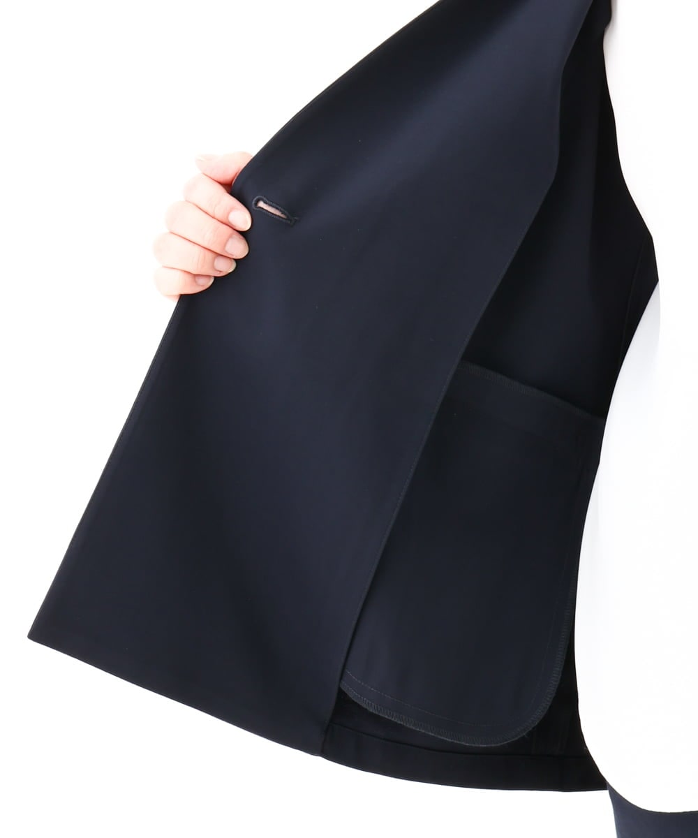 OLDHV05179 eur3(エウルキューブ) 【大きいサイズ/セットアップ対応】接触冷感カノコジャケット ネイビー(57)