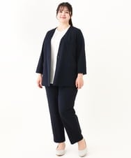OLDHV05179 eur3(エウルキューブ) 【大きいサイズ/セットアップ対応】接触冷感カノコジャケット ネイビー(57)