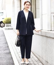 OLDHV05179 eur3(エウルキューブ) 【大きいサイズ/セットアップ対応】接触冷感カノコジャケット ネイビー(57)